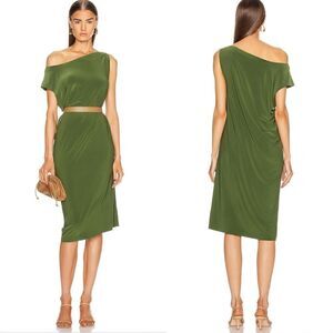 NWT NORMA KAMALI Drop Shoulder Dress in Oliva